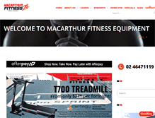 Tablet Screenshot of macarthurfitnessequipment.com.au